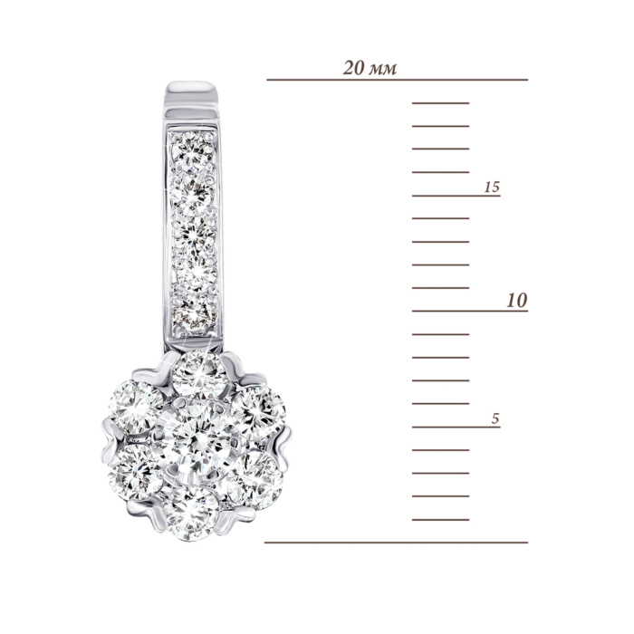 Золота підвіска з діамантами. Артикул UG5Пz7432/1