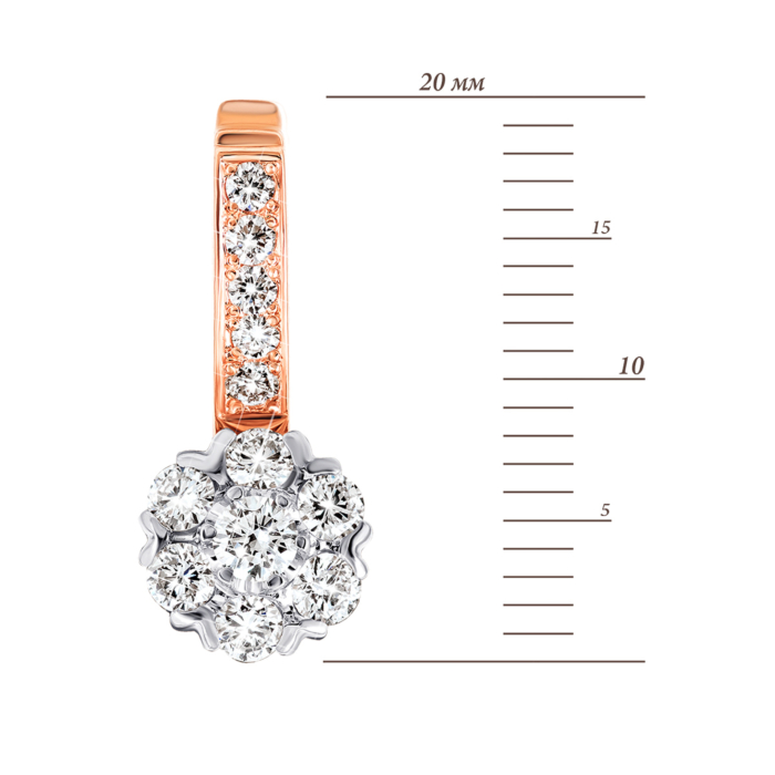 Золота підвіска з діамантами. Артикул UG5Пz7432