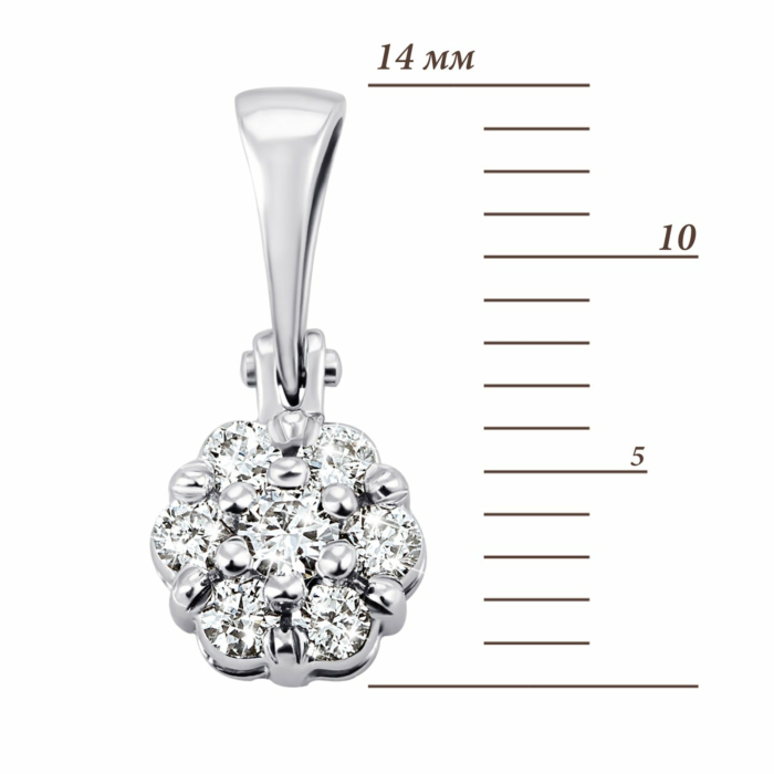 Золота підвіска з діамантами. Артикул UG5Пz7476/1