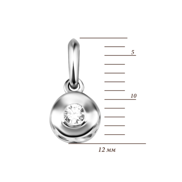 Золота підвіска з діамантом. Артикул UG53105848202