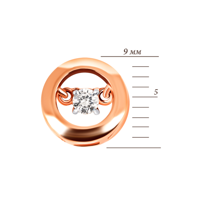 Золота підвіска з діамантом. Артикул UG533450