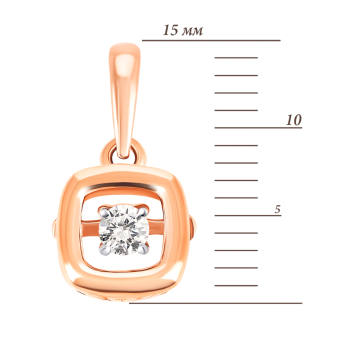 Золота підвіска з діамантом. Артикул UG533453