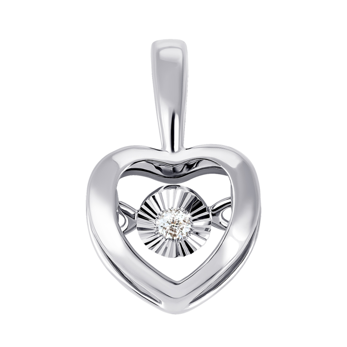 Золота підвіска з діамантом. Артикул UG5880300/2-Калм.бел