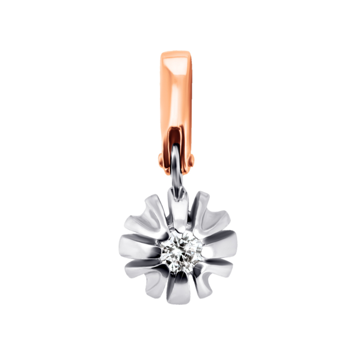 Золотая подвеска с бриллиантом. Артикул UG5Пz7520