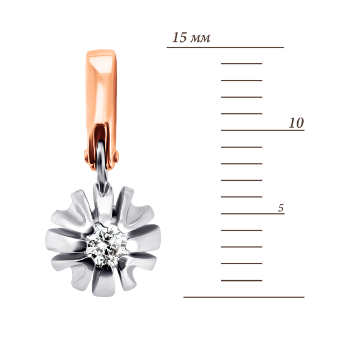 Золотая подвеска с бриллиантом. Артикул UG5Пz7520