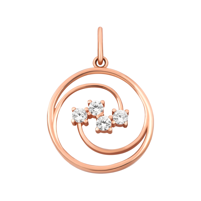 Золота підвіска з фіанітами.Артикул UG53101017401