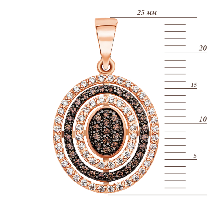 Золота підвіска з фіанітами (31656/01/1/173)