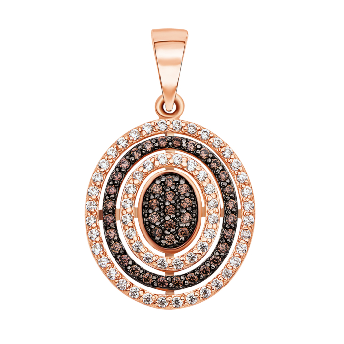 Золота підвіска з фіанітами (31656/01/1/173)