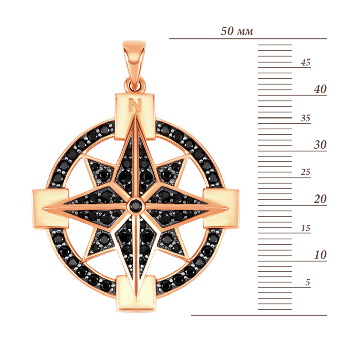 Золота підвіска з фіанітами. Артикул UG531865-1/01/1/3687