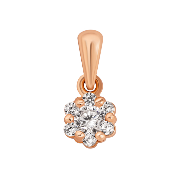 Золота підвіска з фіанітами.Артикул UG5319188910101