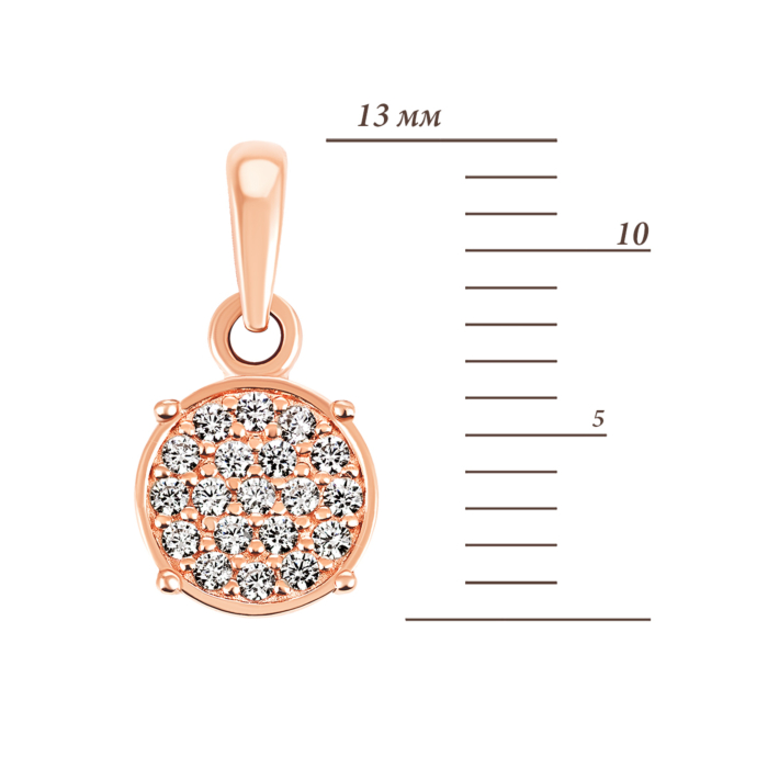 Золота підвіска з фіанітами. Артикул UG5334002