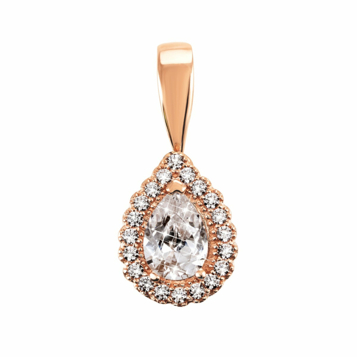 Золота підвіска з фіанітами. Артикул UG5ПВ1171и