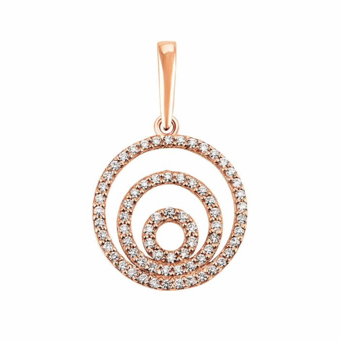 Золота підвіска з фіанітами. Артикул UG5ПВ326и