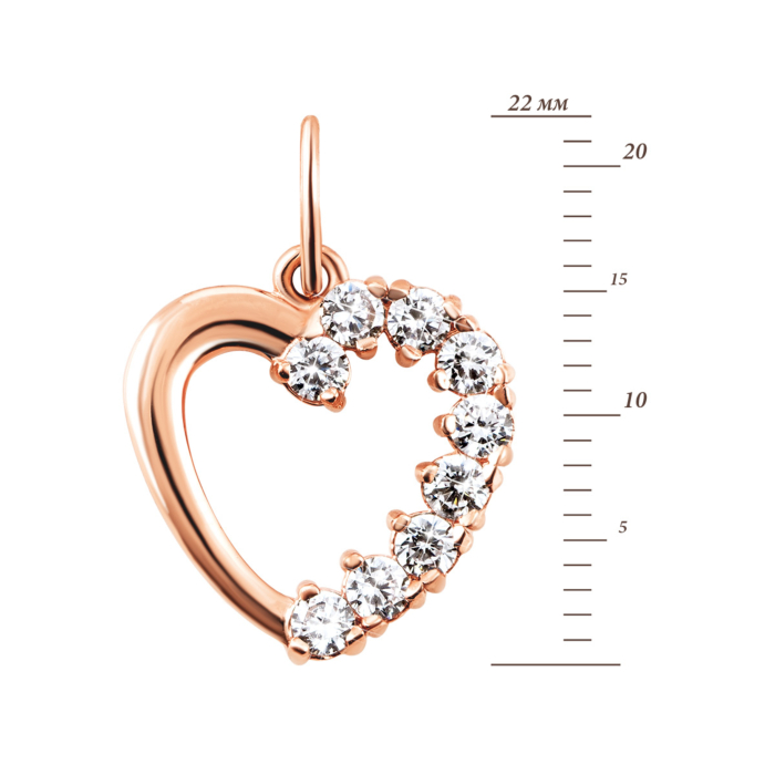 Золота підвіска з фіанітами. Артикул UG5ПВ595