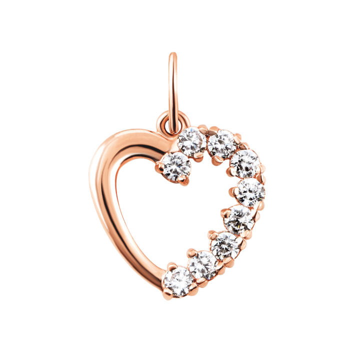 Золота підвіска з фіанітами. Артикул UG5ПВ595