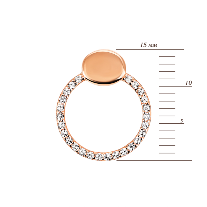 Золота підвіска з фіанітами. Артикул UG5ПВ1395(зв)