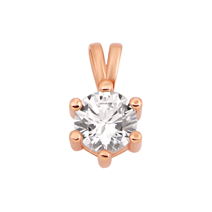 Золота підвіска з фіанітом.Артикул UG53101021501