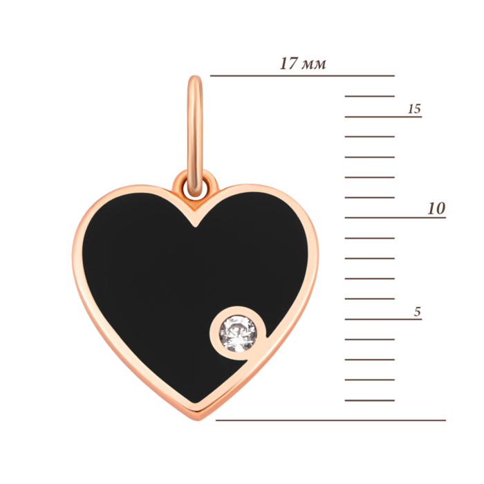 Золота підвіска з фіанітом.Артикул UG53101028801