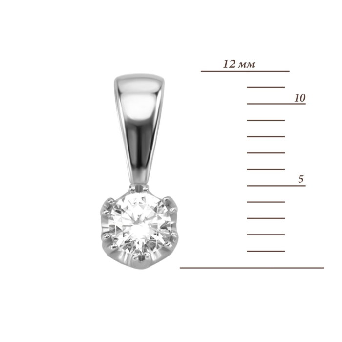 Золота підвіска з фіанітом.Артикул UG5310257110201