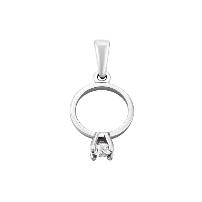 Золотая підвіска з фіанітом.Артикул UG5310290010201