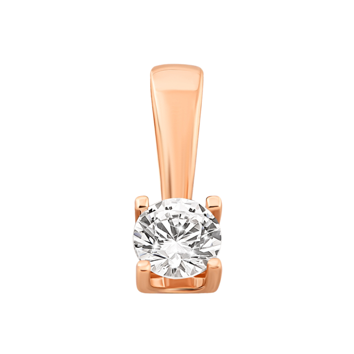 Золота підвіска з фіанітом.Артикул UG5310766310101