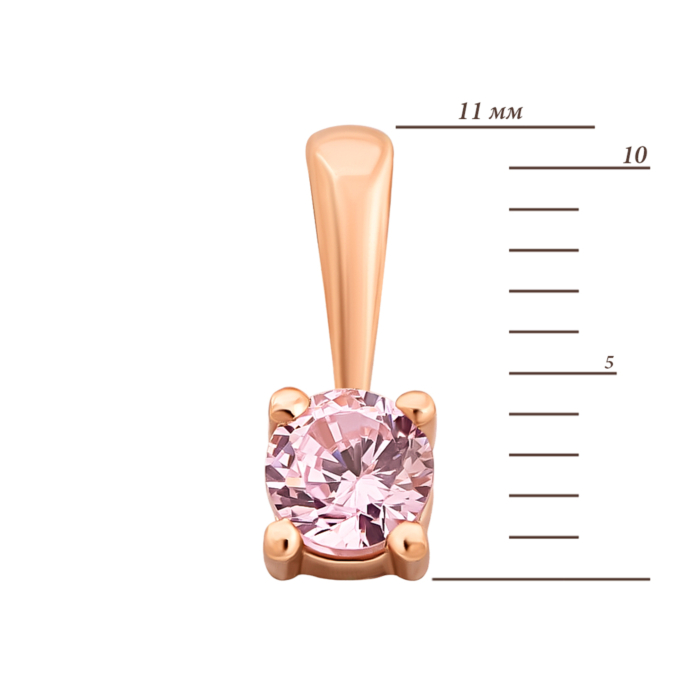 Золота підвіска з фіанітом.Артикул UG5319000710101