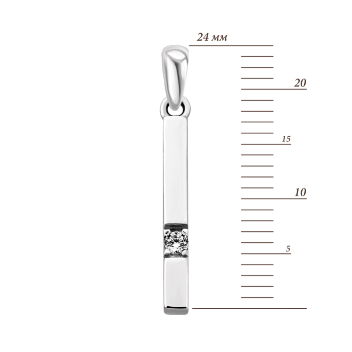 Золота підвіска з фіанітом.Артикул UG5441074б