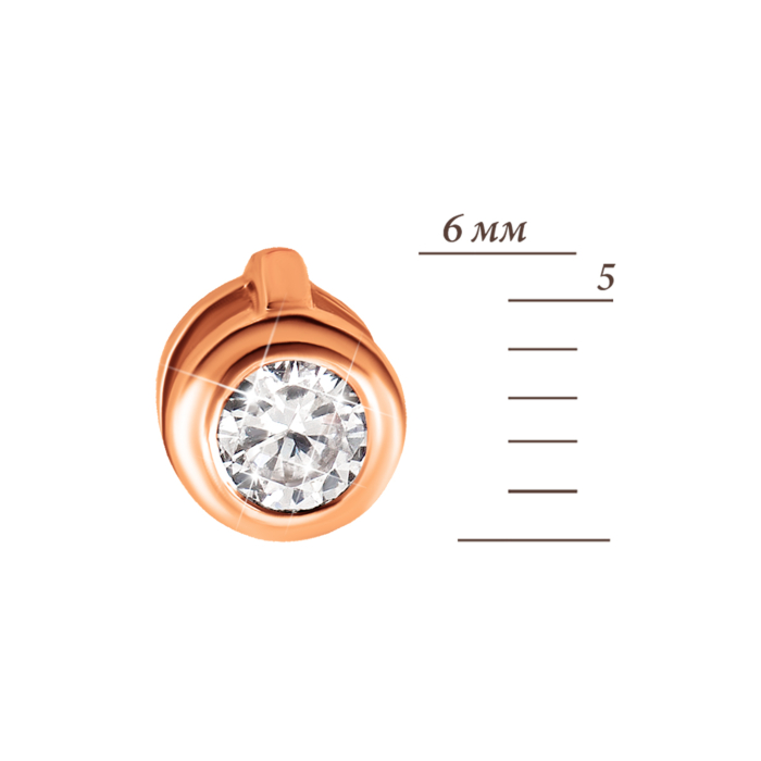 Золота підвіска з фіанітом. Артикул UG5700418-К