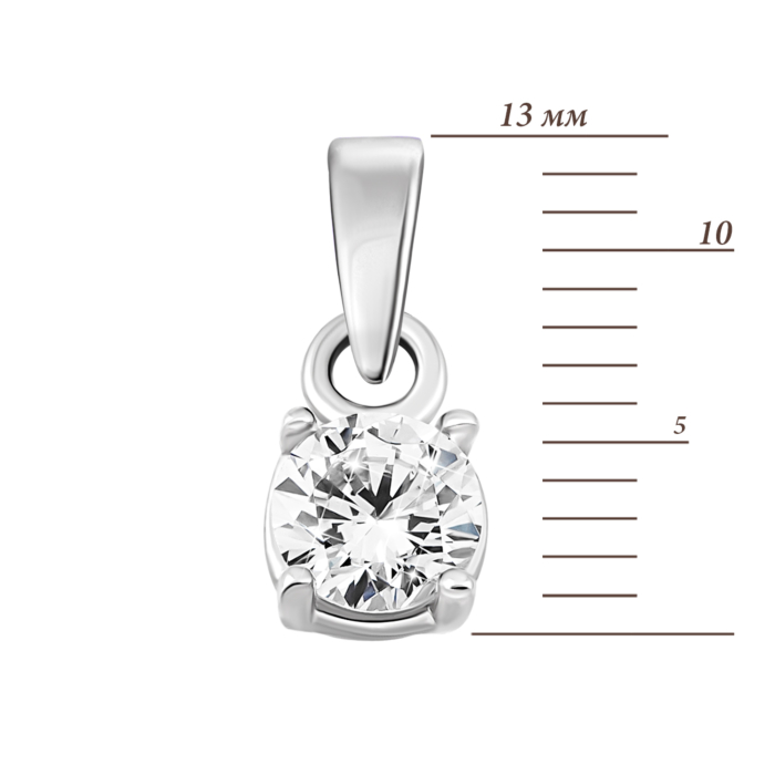 Золота підвіска з фіанітом.Артикул UG53101010502