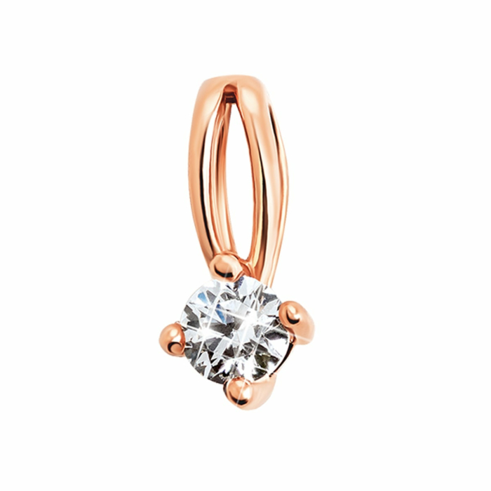 Золота підвіска з фіанітом Royal Zirconia.Артикул UG5П4020 Royal