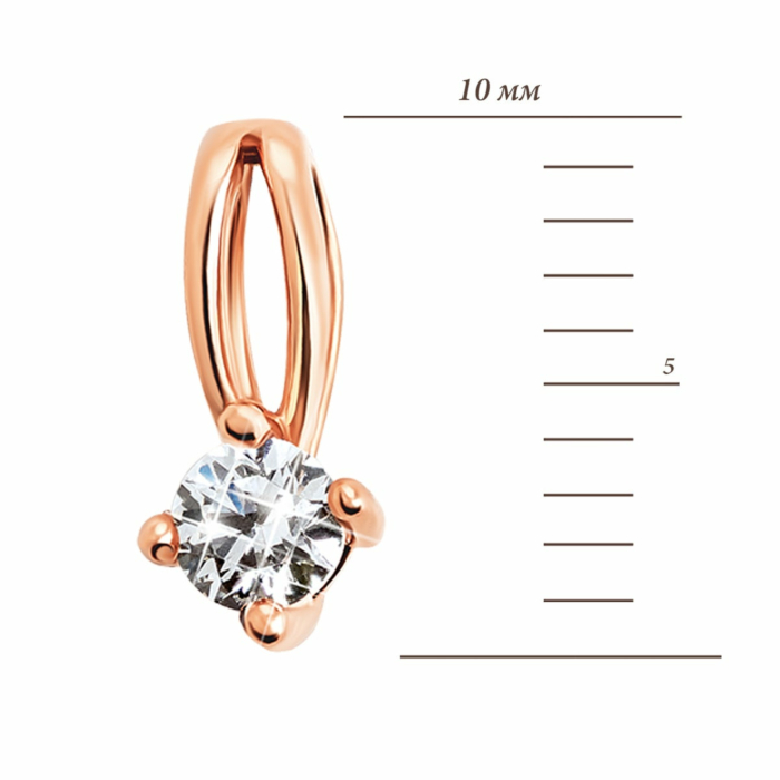 Золота підвіска з фіанітом Royal Zirconia.Артикул UG5П4020 Royal