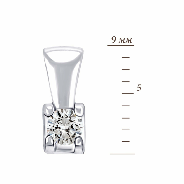 Золота підвіска з фіанітом Royal Zirconia.Артикул UG5П4129/1 Royal