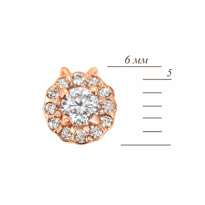 Золота підвіска з фіанітом. Артикул UG5ПВ1177