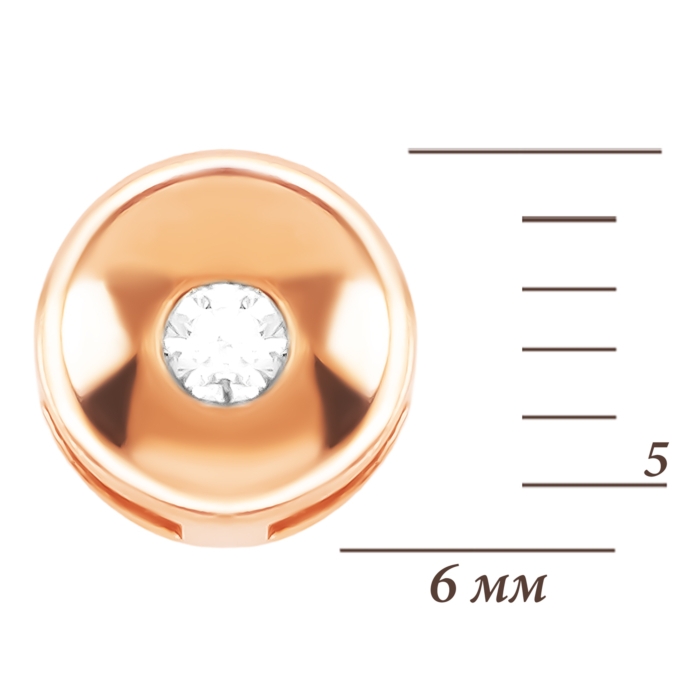 Золота підвіска з фіанітом. Артикул UG5ПВ1194