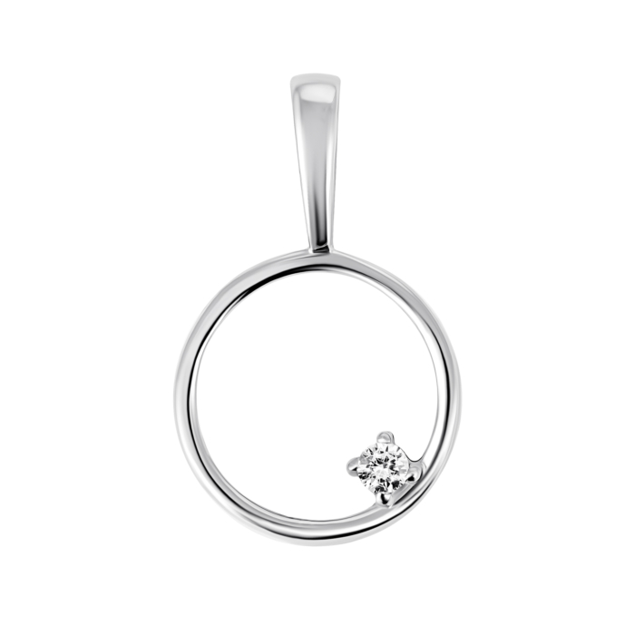 Золота підвіска з фіанітом.Артикул UG5ПВ1424(зв)Б