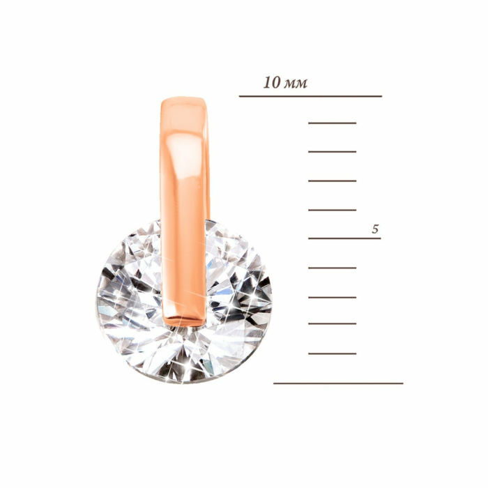 Золотая подвеска с фианитом Royal Zirconia. Артикул UG5П4121 Royal