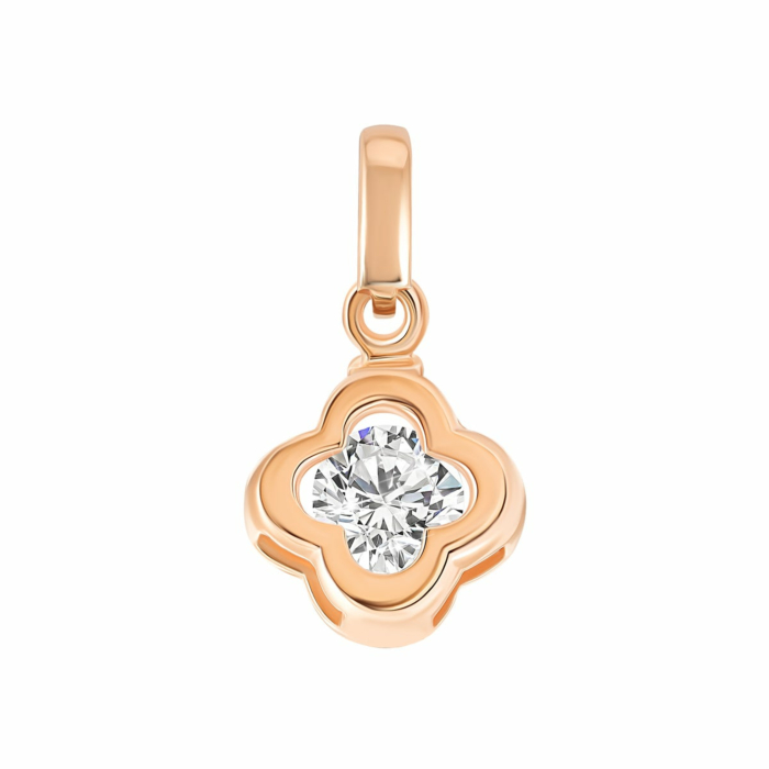 Золота підвіска з фіанітом S. Артикул UG5П4284Sw