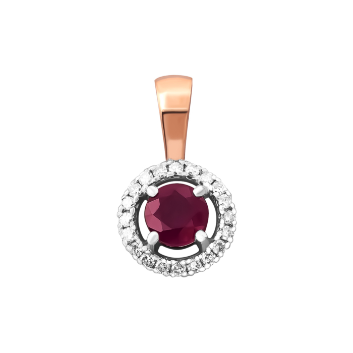 Золотая подвеска с рубином и бриллиантами.Артикул UG533579RUBY