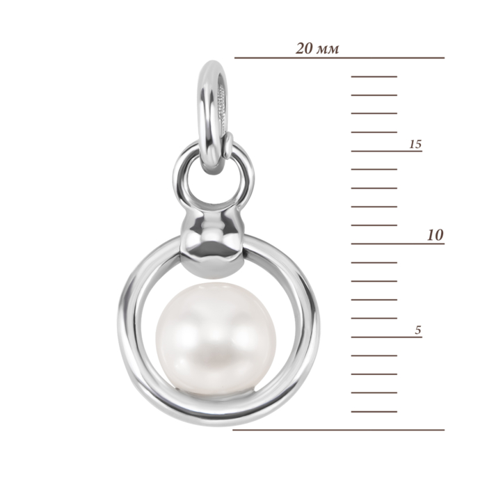 Золота підвіска з перлиною. Артикул UG53/51/087/1