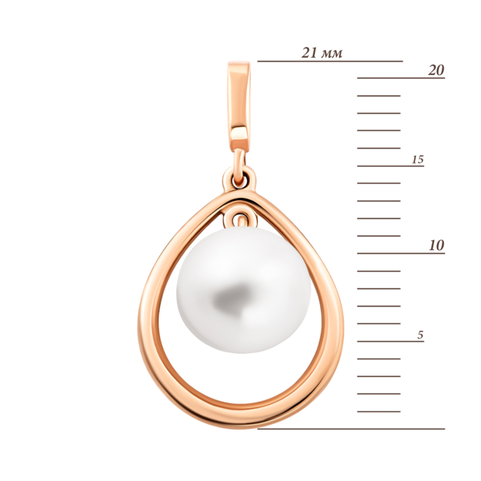 Золота підвіска з перлиною.Артикул UG5310888910101