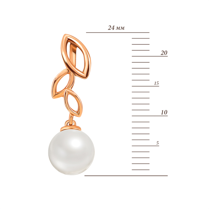 Золота підвіска з перлиною. Артикул UG5п136