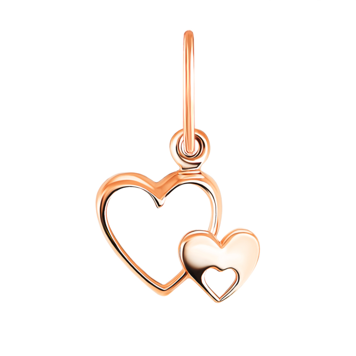 Золота підвіска Серця. Артикул UG5П 088