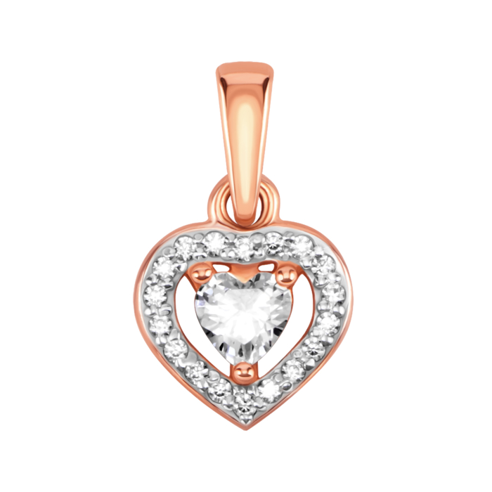 Золота підвіска Серце. Артикул UG531/0256/01/01/01