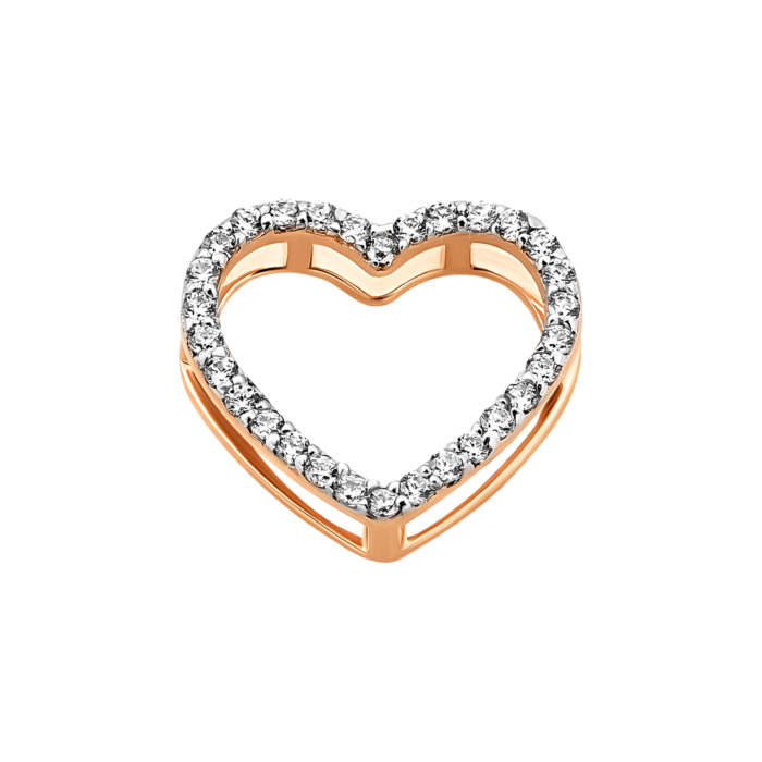 Золота підвіска Серце.Артикул UG5310242210101