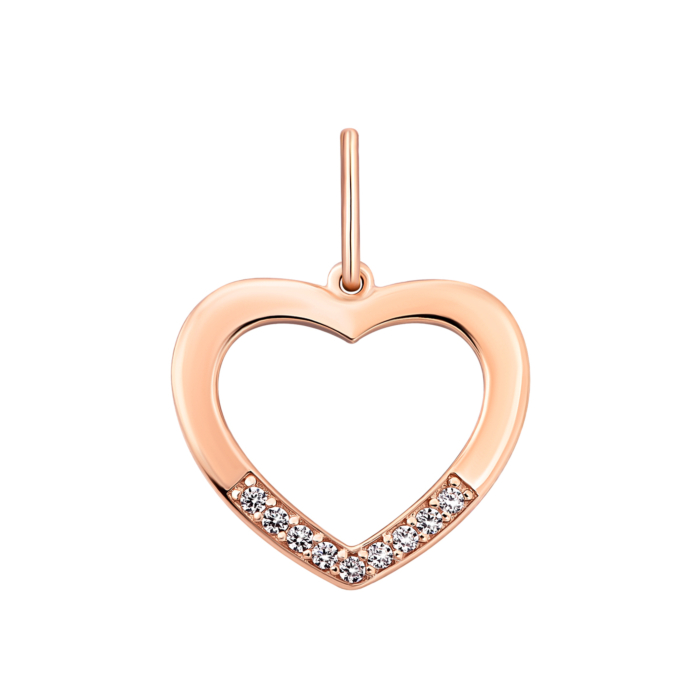 Золота підвіска Серце.Артикул UG5310674310101