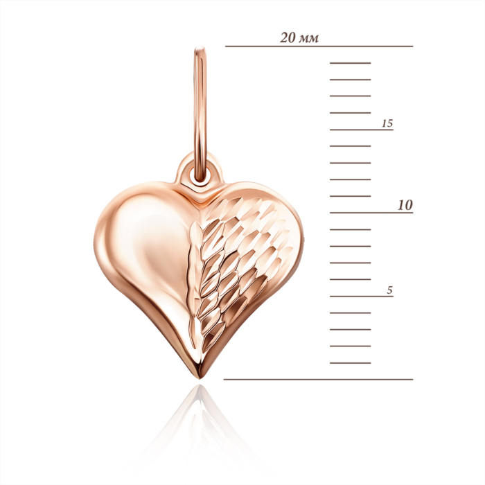 Золота підвіска «Серце». Артикул 33019