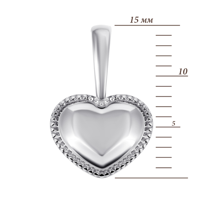 Золота підвіска Серце. Артикул UG5ПБ646(зв)Б