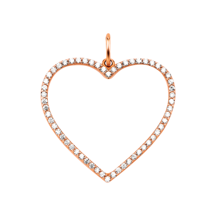 Золота підвіска Серце з фіанітами. Артикул UG5319197310101