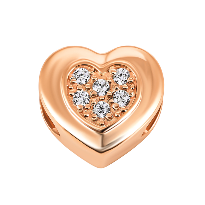 Золота підвіска Серце з фіанітами. Артикул UG5334004