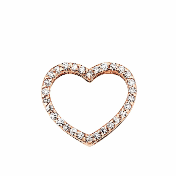Золота підвіска Серце з фіанітами. Артикул UG5ПВ599и
